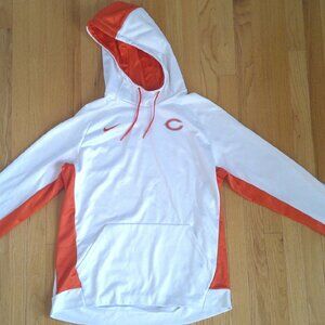 Nike Men's White/Orange Chicago Team Dri-Fit Hoodie Size Large